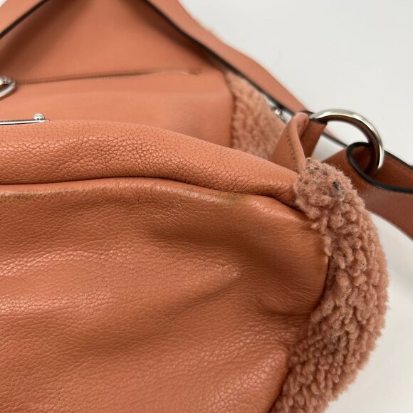 Rebecca Minkoff Pink Shearling Leather Backpack | Medium Size main image 11
